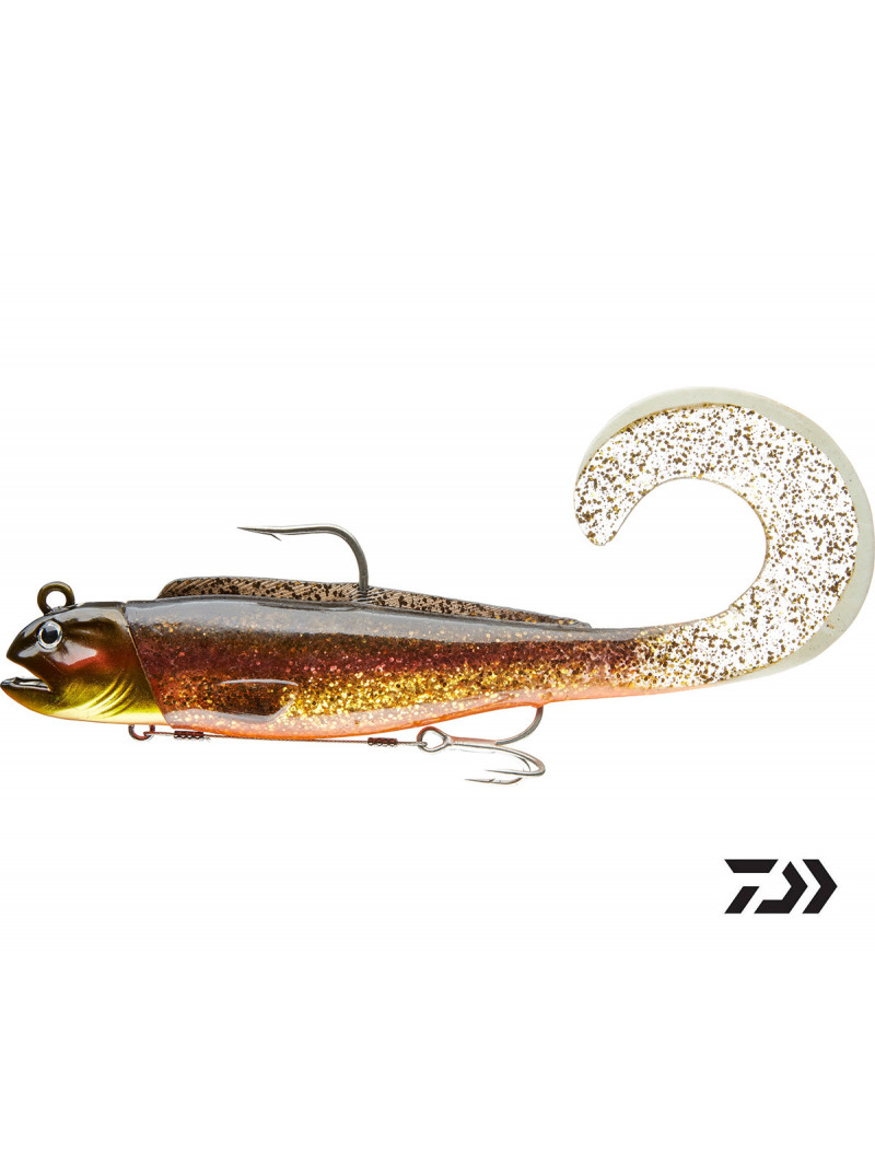 DAIWA D-Wolf Curly gold flake Gumená nástraha na more